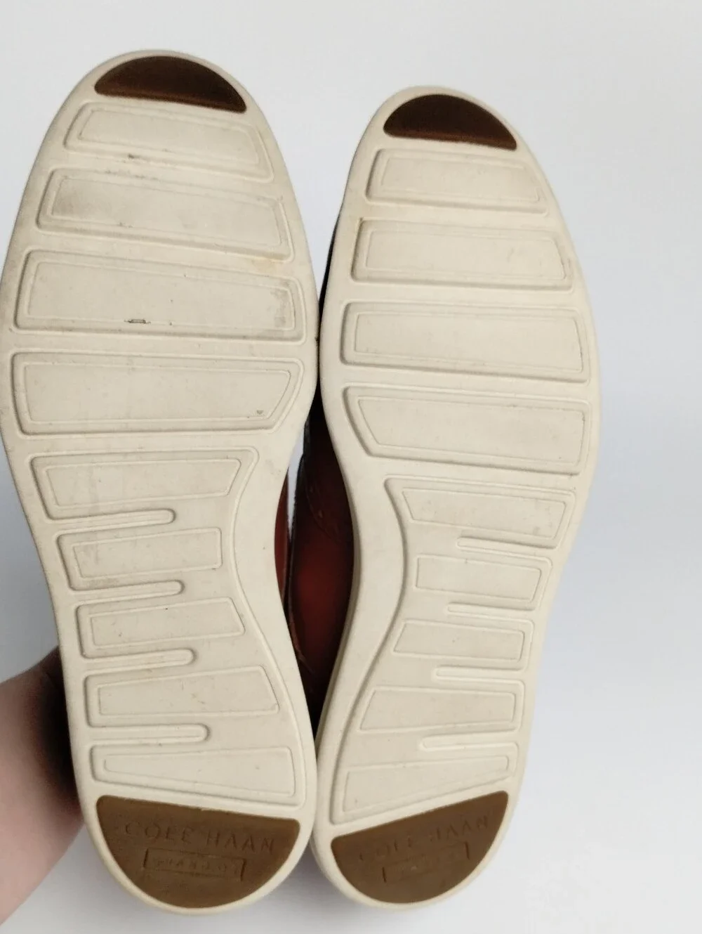 Cole Haan Original Grand Wing Oxfords Woodbury Brown Leather White Outsole Sz 10